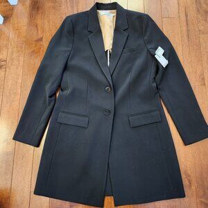 Simons women's long black blazer overcoat in size 8